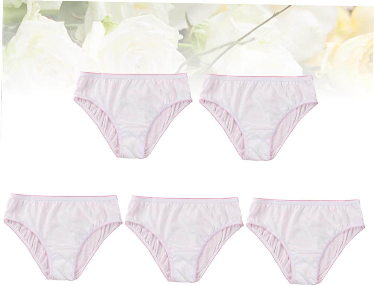 SHERCHPRY 5Pcs Disposable Cotton Underpants for Women XXL Lightweight Breathable Postpartum Maternity Travel Briefs Portable Soft Pregnant Panties image number 1