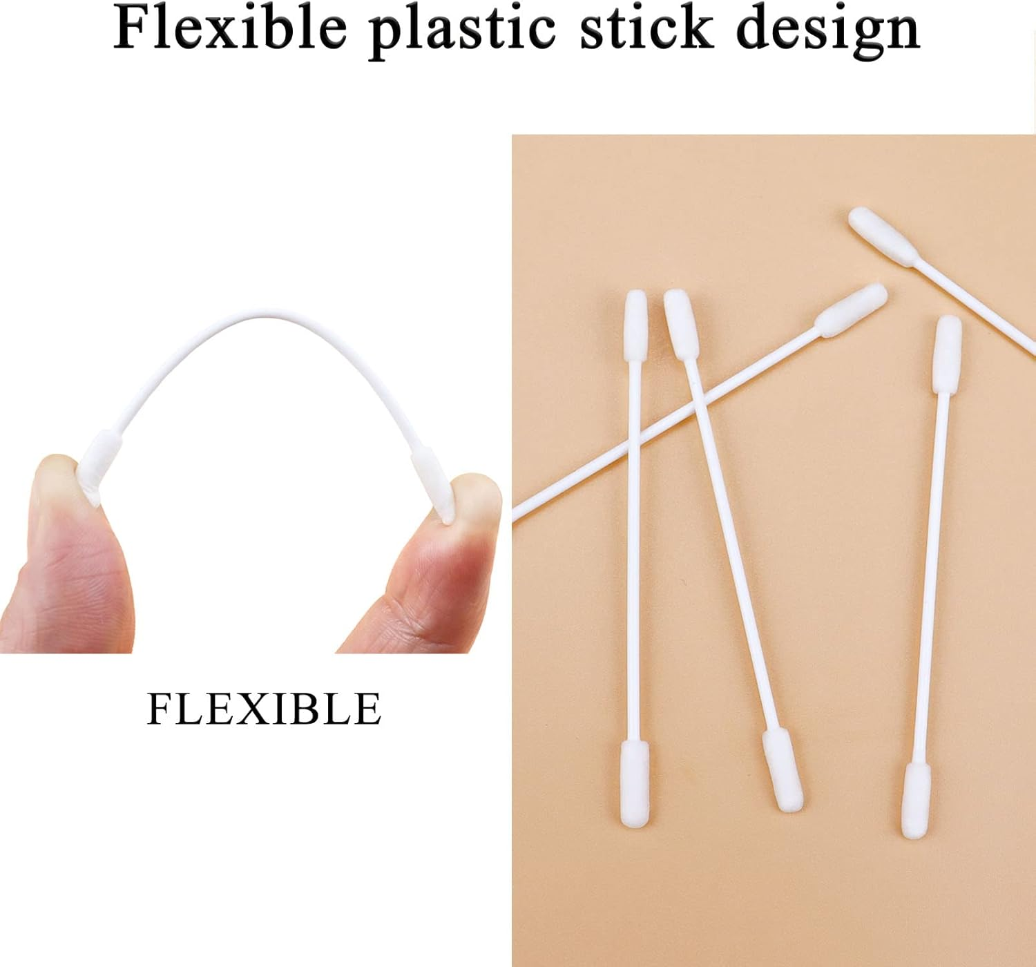 Olive Oil Makeup Remove Cotton Swabs - Individually Wrapped Double Tipped Paper Sticks, 100 Count (Long End) image number 5