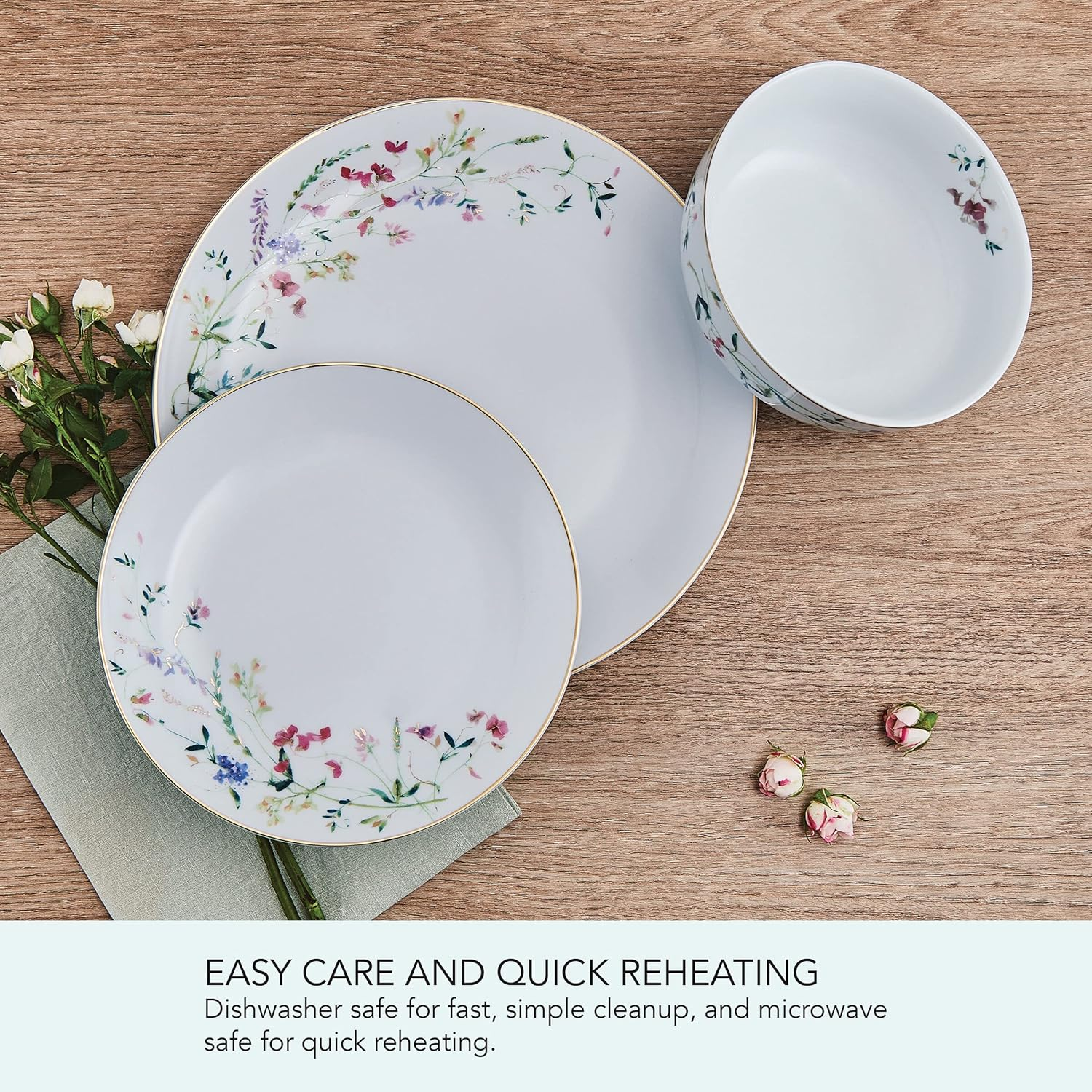 Mikasa Kalina Metallic 24 Piece Dinnerware Set, Service for 8 image number 6