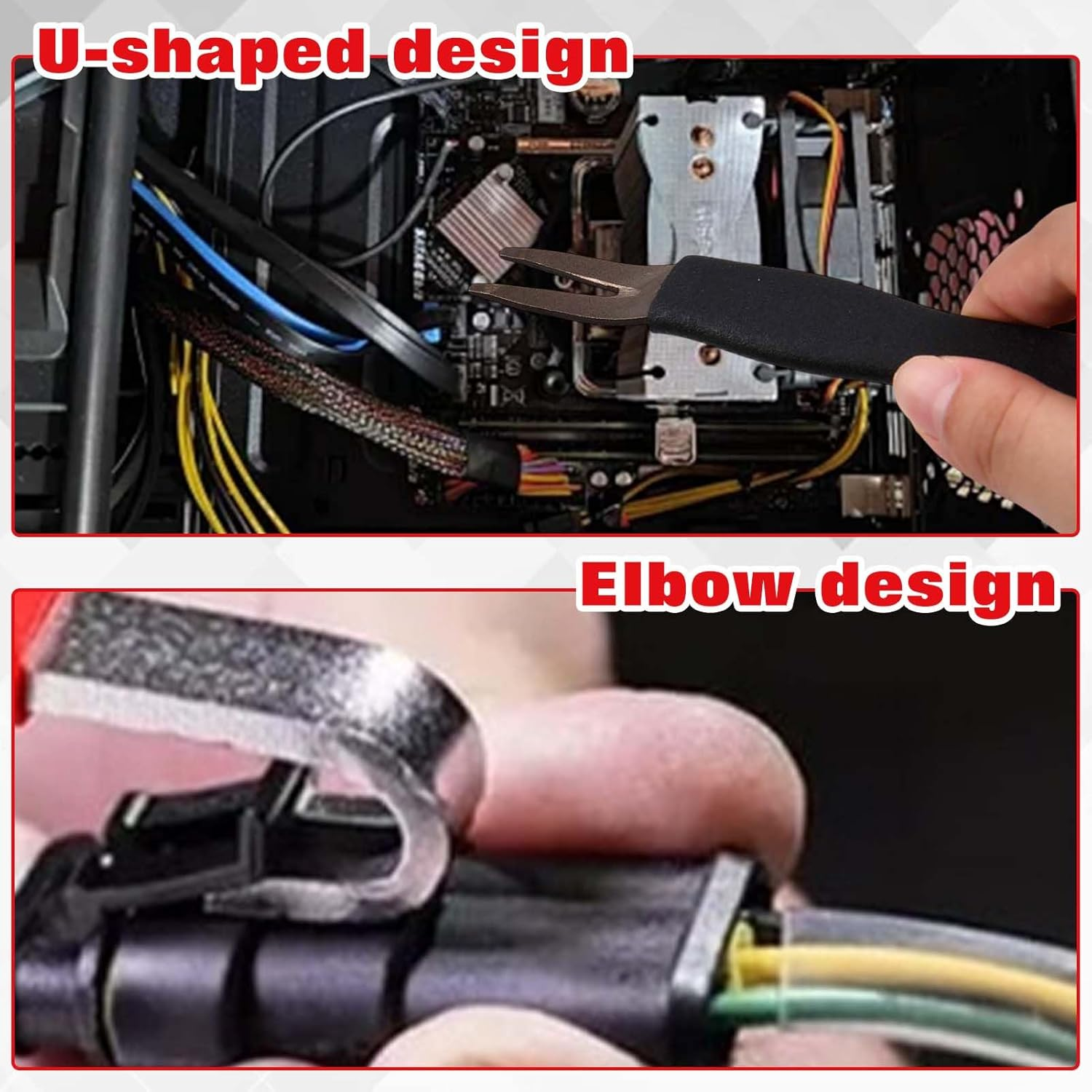 2 Pcs Electrical Connector Separator, Automotive Electrical Terminal Connector Separator Removal Tool Remover Disconnect Tool for Electrical Plugs, Fuel Injectors, Push Tab Connectors image number 6