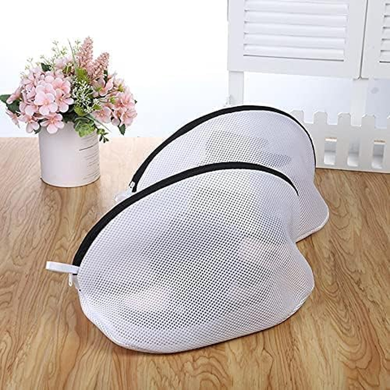 Shoes Wash Bags, 2Pcs Mesh Laundry Bags with Durable Zips, Premium Laundry Bag for Shoes/Trainers for Washing Machine, Storage Bag for Travel