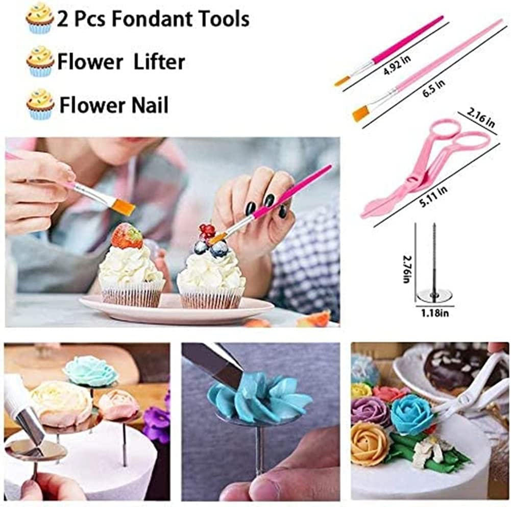 Jydirect 83 Pieces Cake Decorating Kits in a Box, Stainless Steel Icing Piping Nozzle Tip Set with 44 Icing Tips, Baking Frosting Tools Set for Cupcakes Cookies or Whipped Cream Clay for Making DIY at Home image number 3