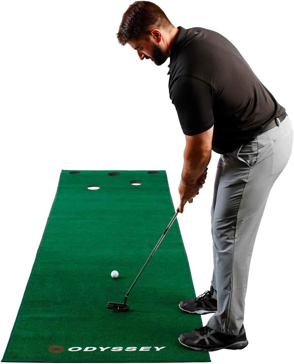 Odyssey Odyssey 12 Putting MAT, Golf Putter Practice Mat, 14.4 X 35.8 Inches (365 X 91 Cm), Inclined, Large, Putter Practice Equipment, Indoor Exercise, Putting Practice, Golf Equipment image number 3