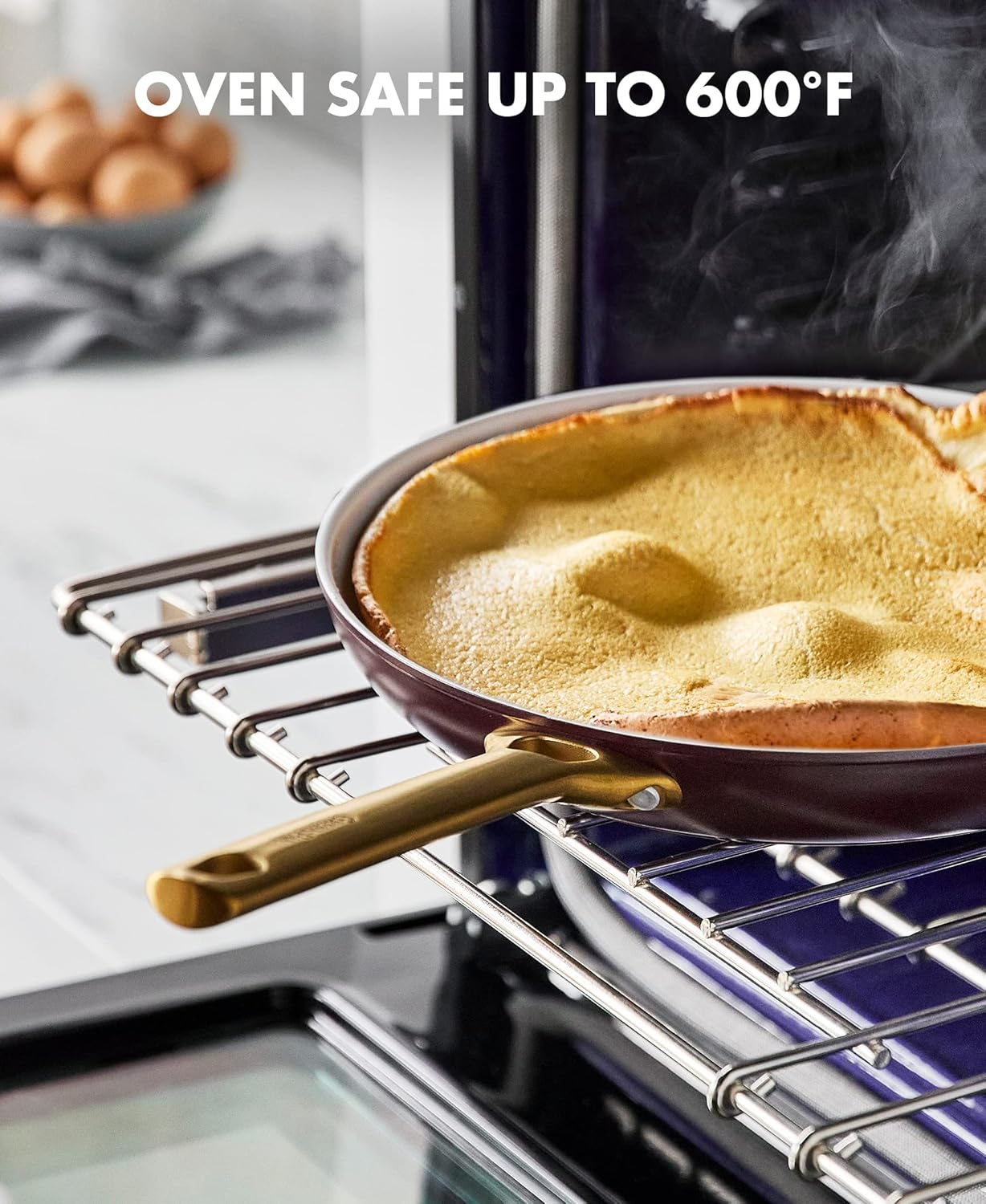 Greenpan Padova Hard Anodized Healthy Ceramic Nonstick, 10" and 12" Frying Pan Skillet Set, Pfas-Free, Induction, Dishwasher Safe, Truffle Brown image number 4