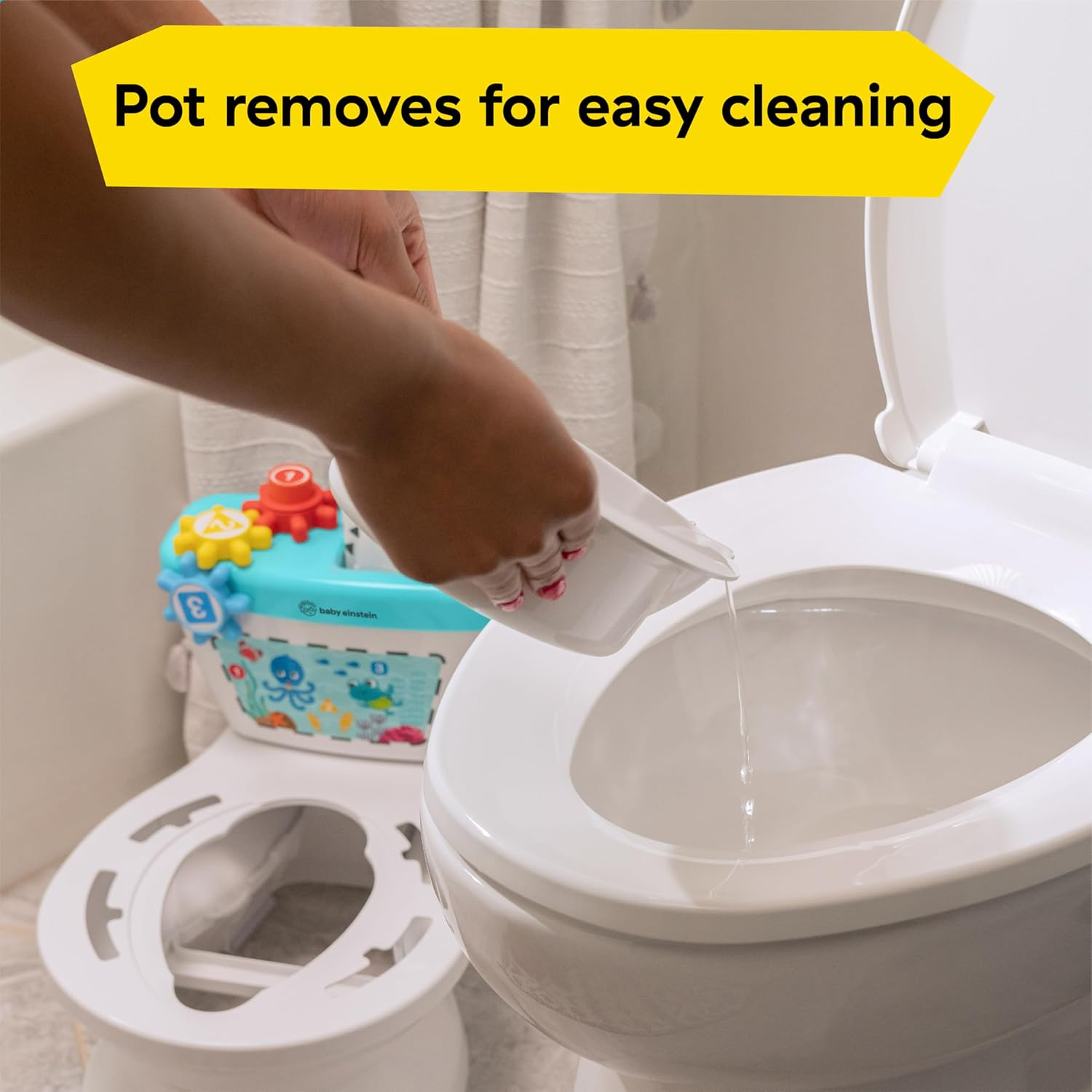 Baby Einstein Geared for Success 2-In-1 Potty Training System, Toilet & Potty Seat Included, Ages 18+ Months, with Music and Spinning Gears