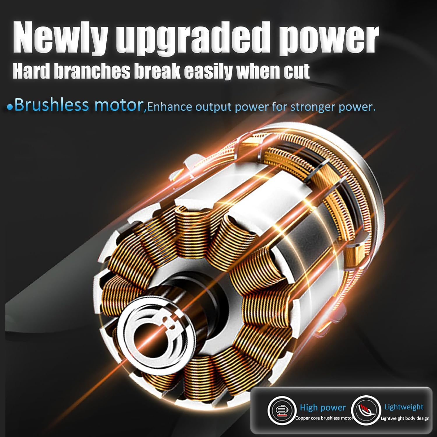 Electric Pruning Shears with Pole, 50Mm Cordless Pole Pruning Shears with 2 X 4.5Ah Battery, 4.3-6.9 Ft Adjusted Retractable Pole, Digital Display, Long Reach Pruner Branch Scissors for Hedge, Bush image number 2