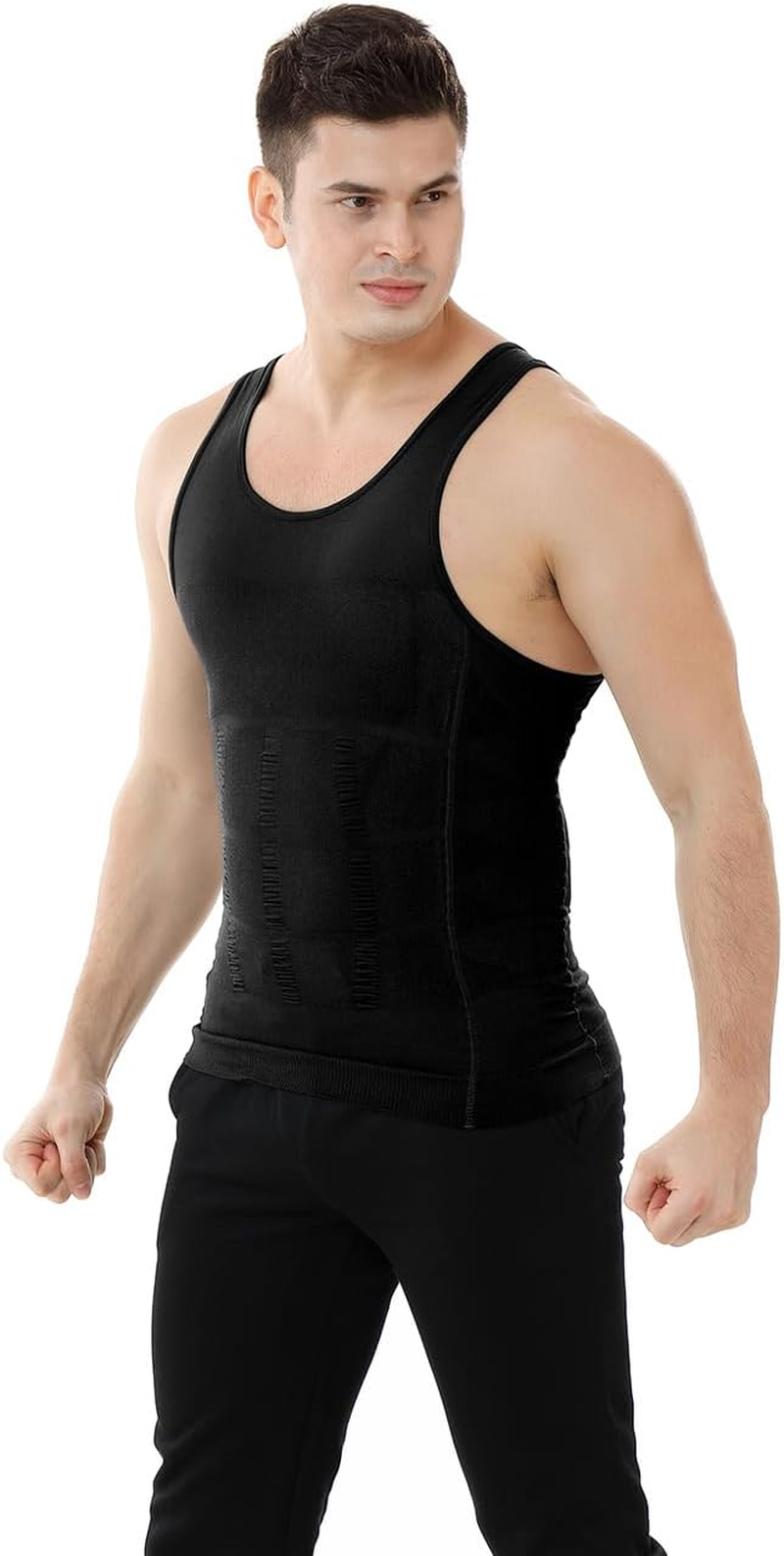 TOPTIE Men Slimming Body Shaper Compression Shirt Shapewear Sculpting Vest Muscle Tank