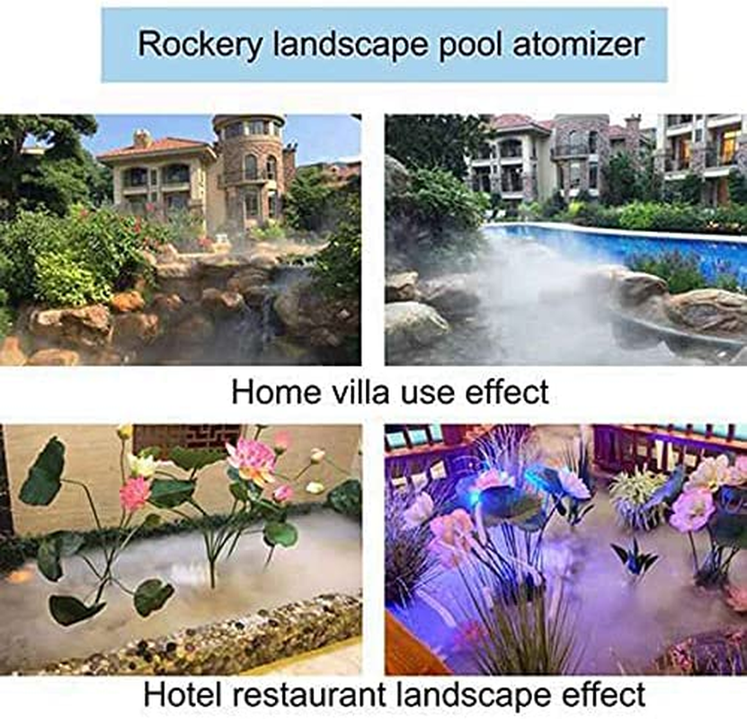 12 Heads Mist Maker Ultrasonic Mist Fogger Air Humidifier Water Fountain Fog Maker Machine Stainless Steel Fogger