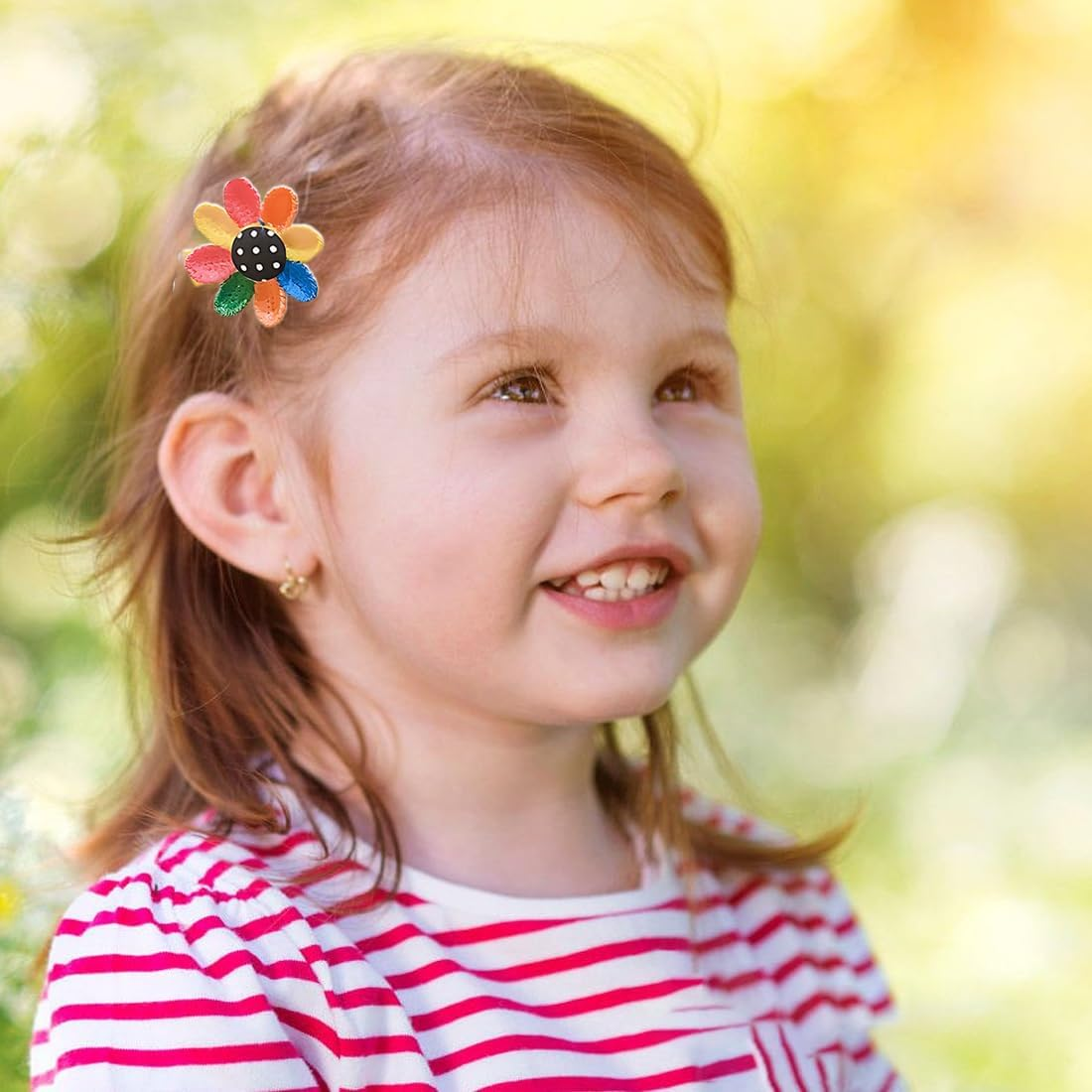 YOCDNOV 28 Pieces Cute Hair Clips Fashion Hair Accessories for Girls Flowers Fruit Candy Dessert Cute Birthday Party Gift (Sunflower + Pineapple) image number 2