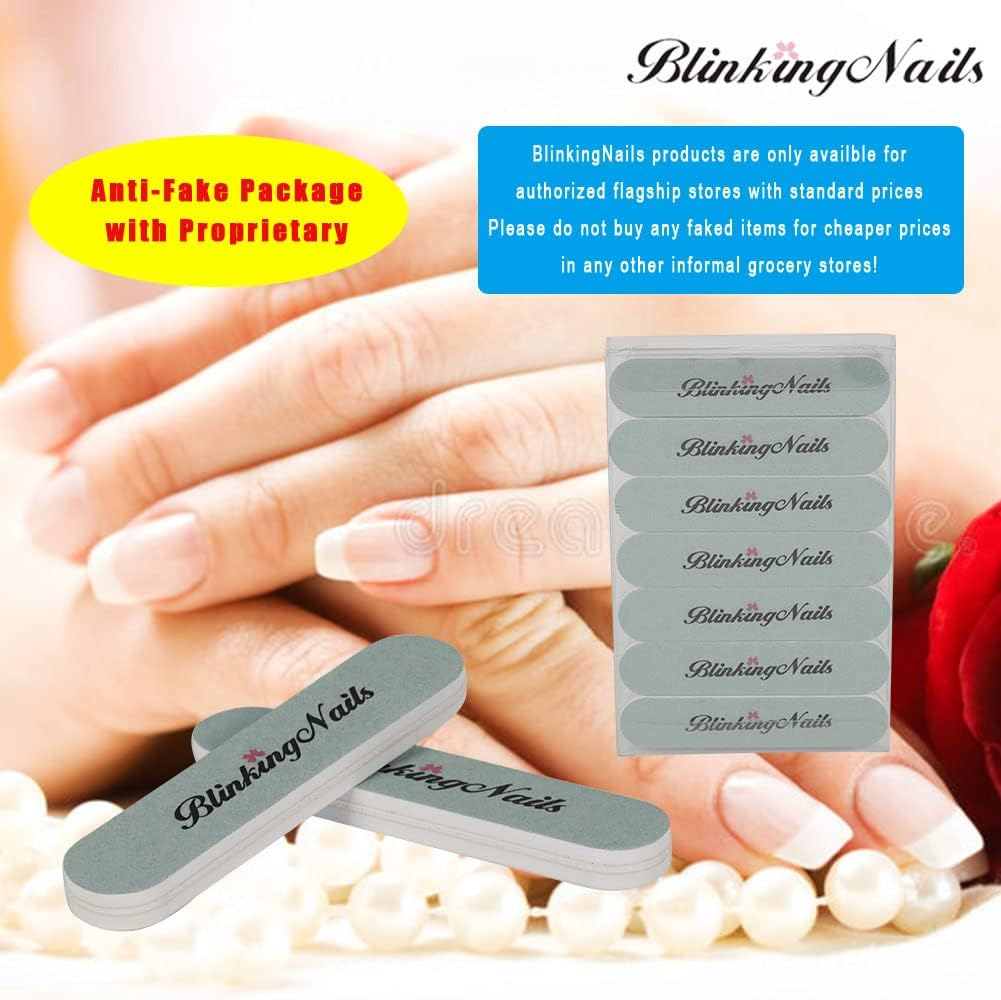 Blinkingnails Fine Nail Buffer File for Polishing,Smooth and Shiny Natural Nails,Mini Size Nail Buffer Block 300 and 6000 Grit Cushion Nail File Art Pedicure Manicure Tips Pack of 14Pcs