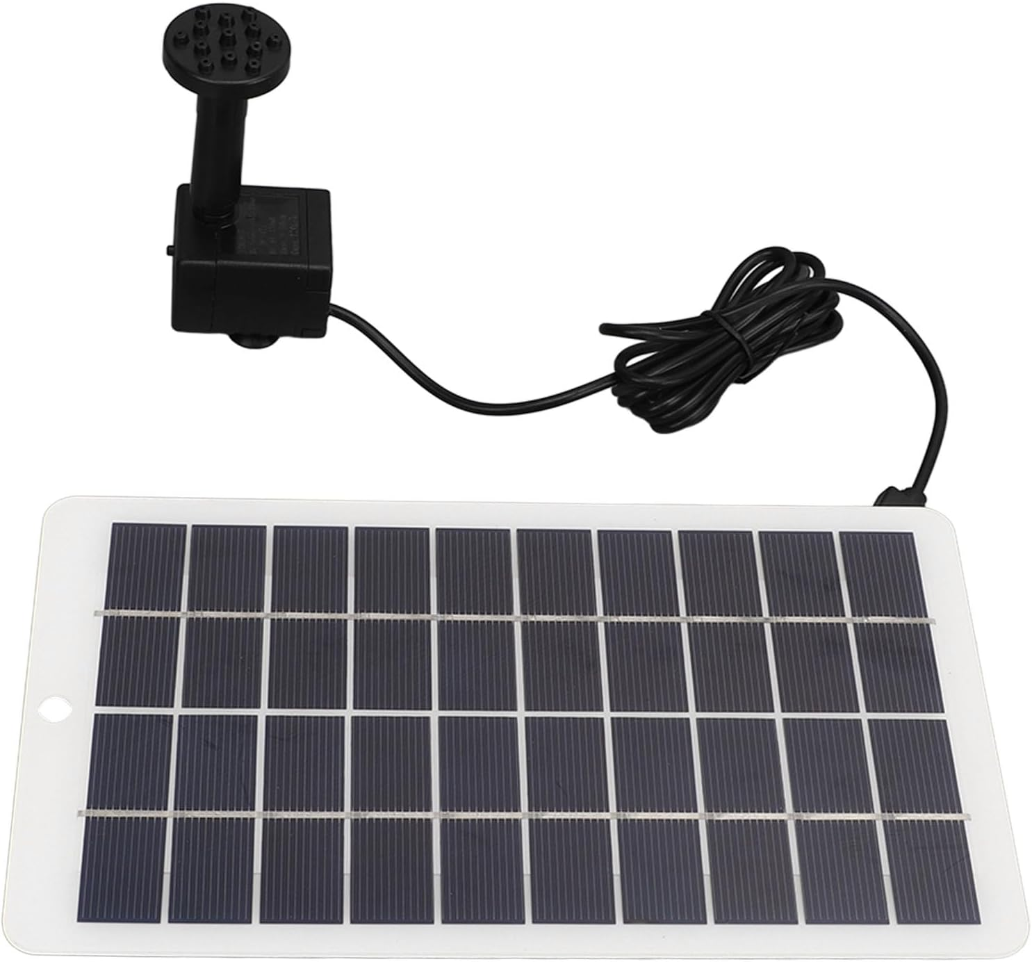 Domary Solar Fountain Pump, Highly Efficient Solar Powered Water Pump for Garden Patio, Bird Bath Fountain, Aquarium Water Circulation with 6 Nozzles, Eco-Friendly, 4W 5V