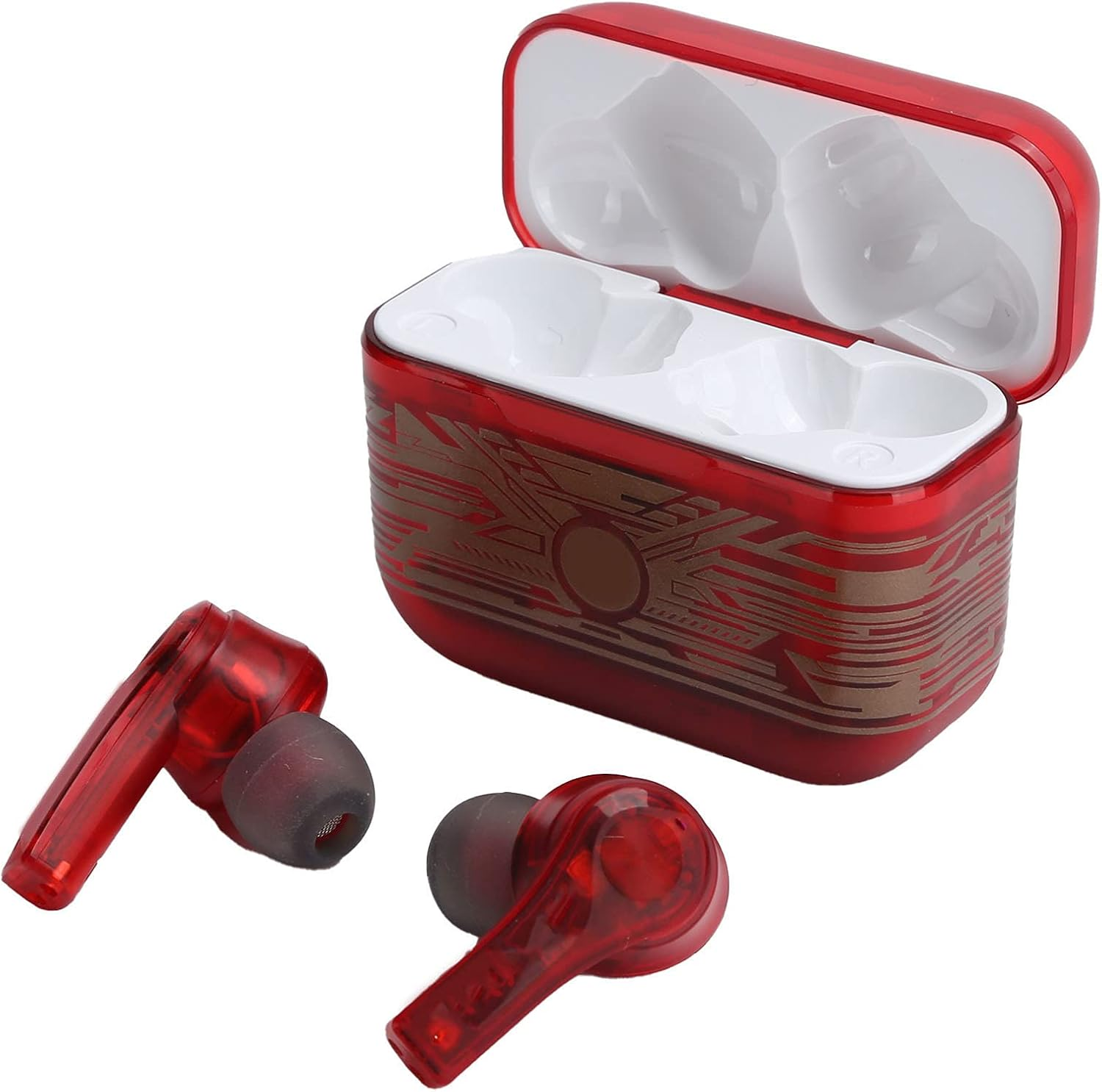 XUMIUZIY Wireless Earbuds, TWS 5.0 Touch Control Physical Noise Reduction Earbuds Dual Pickup Sound Transparent with Long Transmission Distance image number 4