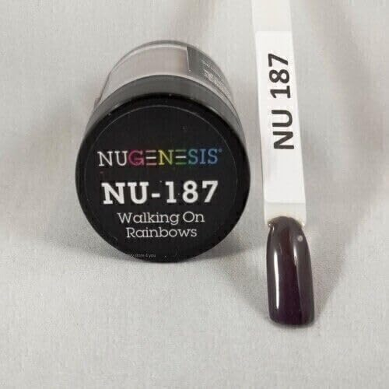 Nugenesis Dipping Powder Nail System Color NU-187 - Walking on Rainbows - 43G