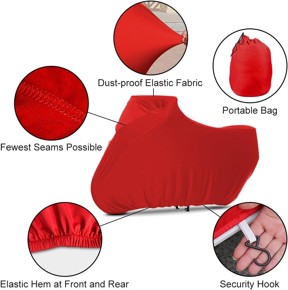 Winpower Indoor Motorcycle Cover, Soft Stretch Elastic Dustproof Scratchproof Cover for Motorbikes, 96Inches image number 1