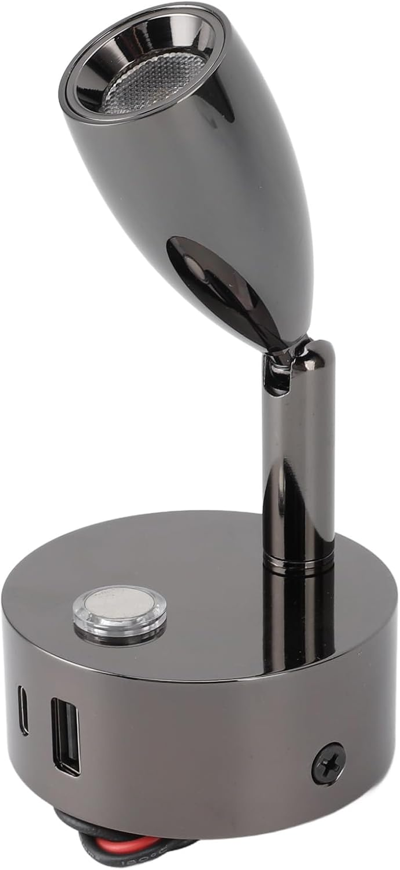 12V Campervan Lights - USB Port Matte RV Reading Lamp with 3-Color Temperature & Dimmable Touch Switch, 12V LED Spot Lights for Wall Sconce (Cr Plated)