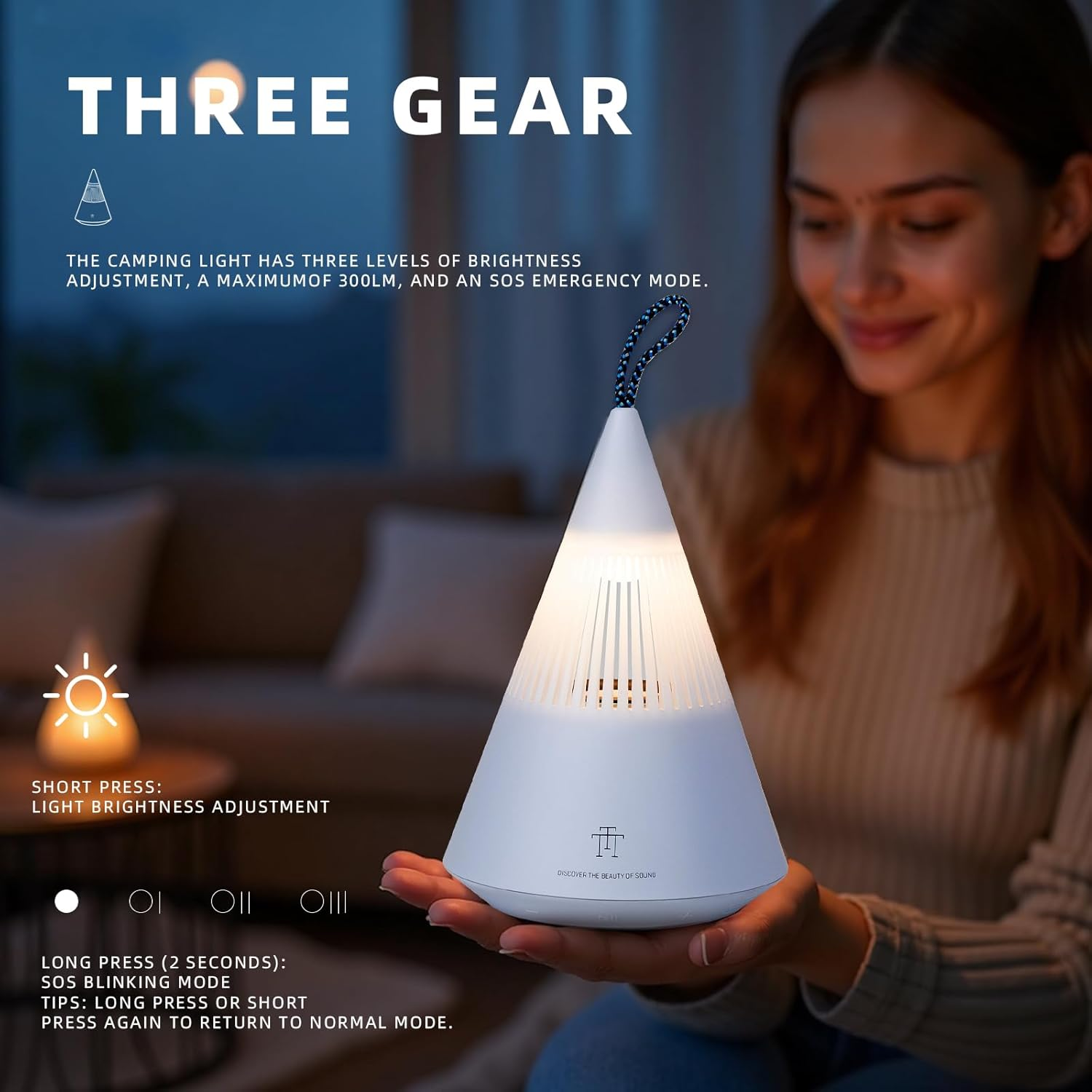 Bluetooth Speaker Portable Mini Wireless Lightweight Super-Compact Travel Speaker with 360-Degree, Bold, Immersive, Crystal-Clear Sound(Blue) - Blue image number 3