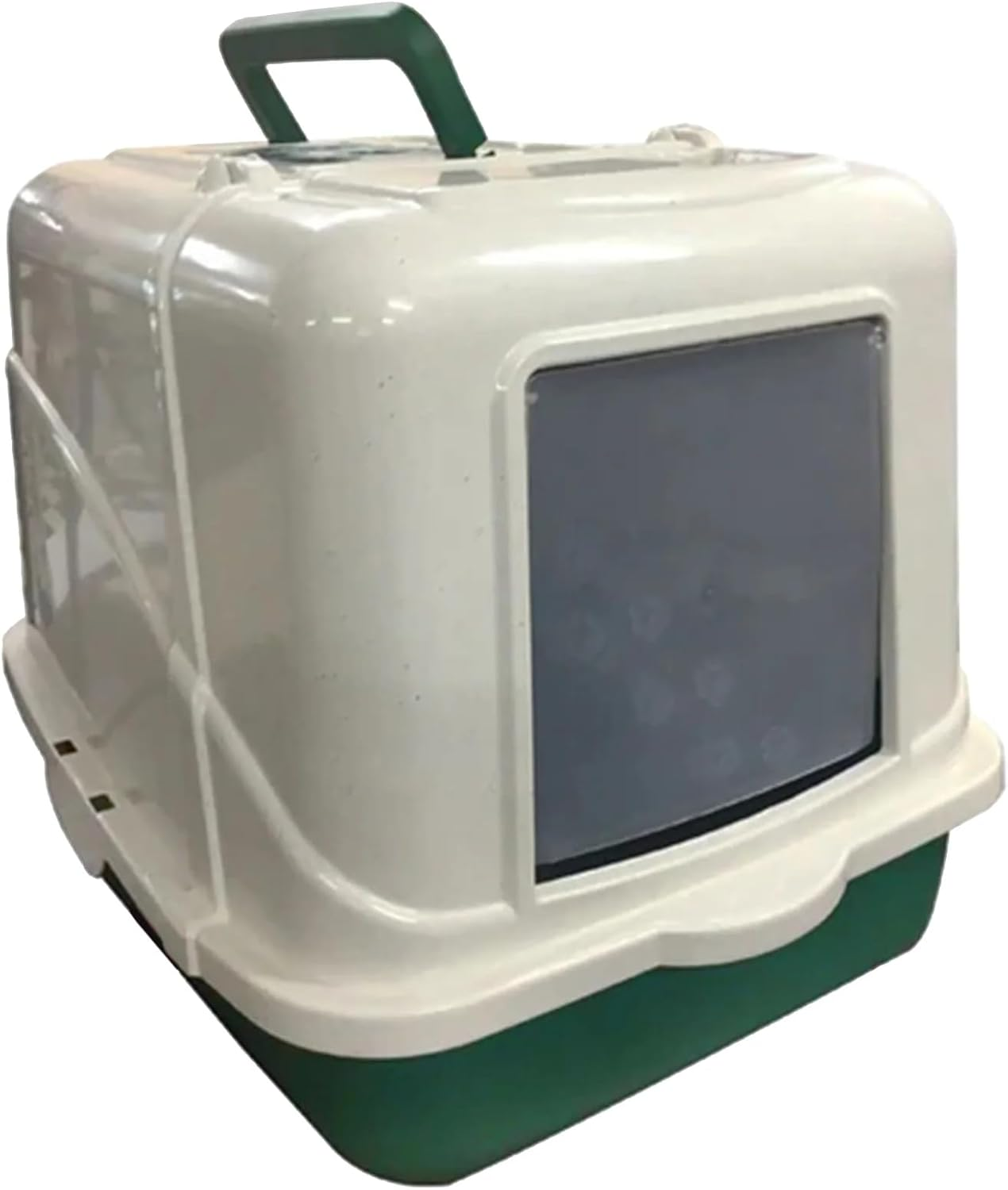 Front Open Hooded Portable Cat Toilet Box Litter Tray House with Handle Scoop image number 5