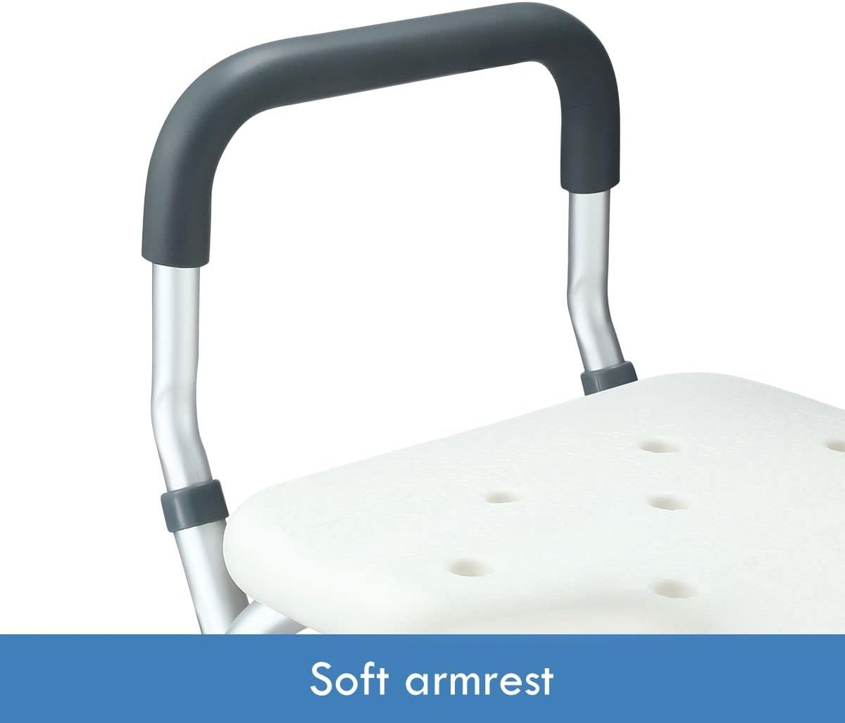 Medical Shower Chair Adjustable Bathtub Tub Bench Bath Seat Shower Stool with Back and Armrests Bathroom for Pregnant Elderly Seniors image number 1