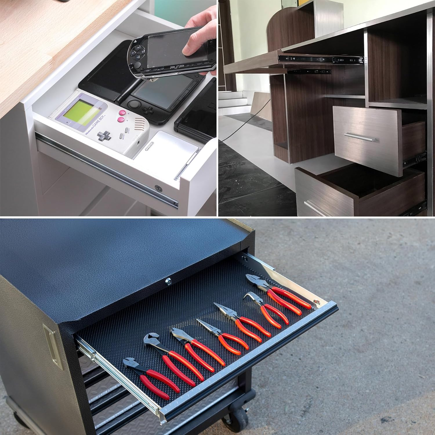 12 Inch Drawer Slides Runners Metal Ball Bearing Drawer Runner Draw for Replacement Two Way Drawing Slide Track Rail 17Mm Wide X 310Mm Length 1 Pair (0.7" Wide) image number 5