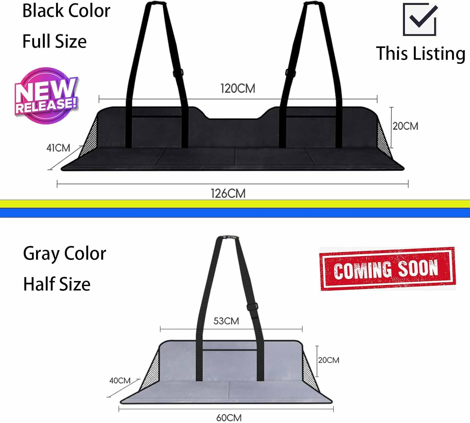 (Black) Car Camping Essentials,Increase Cargo Car Bed Space,Mattress Accessories for SUV with Flate Trunk,Tesla Model Y,Rav4,Crv,X-Trail,Outback,Highlander,Kuga,Tiguan,Cherokee,Equinox,Explorer image number 1