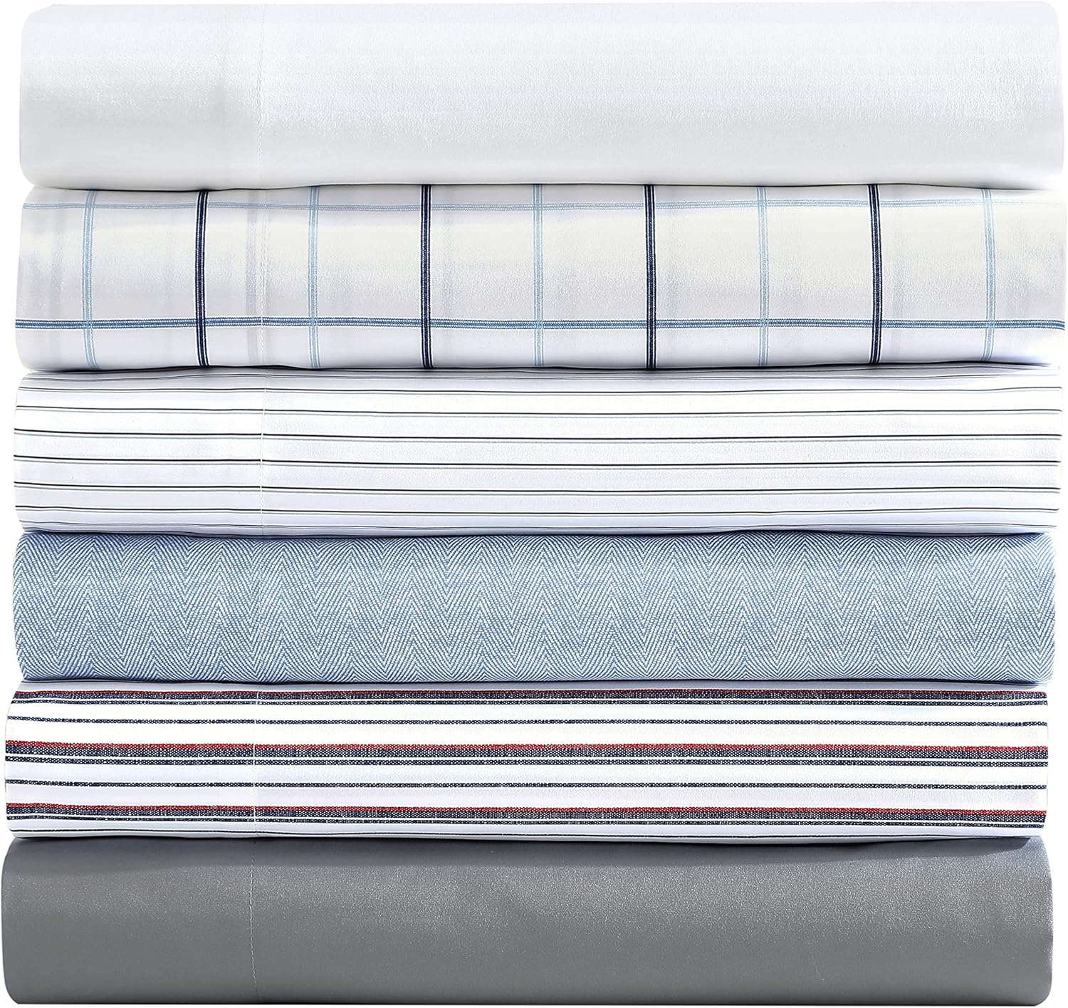 Nautica- Queen Sheet Set, Deep Pocket Fitted Sheet and Pillowcase Set, Casual Home D&eacute;cor (Clarkson Blue, Queen) image number 5