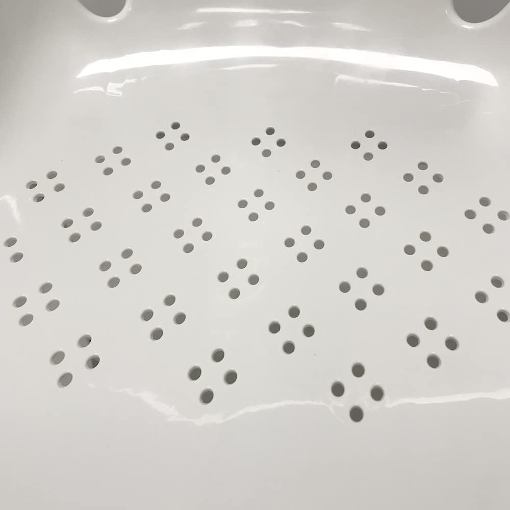 Heavy-Duty Adjustable Shower Chair Seat for Elderly & Disabled &ndash; 200 Kg (450 Lb) Capacity, Arms & Backrest, Tool-Free 6-Height Adjustment (66&ndash;79 Cm), Non-Slip Feet image number 2