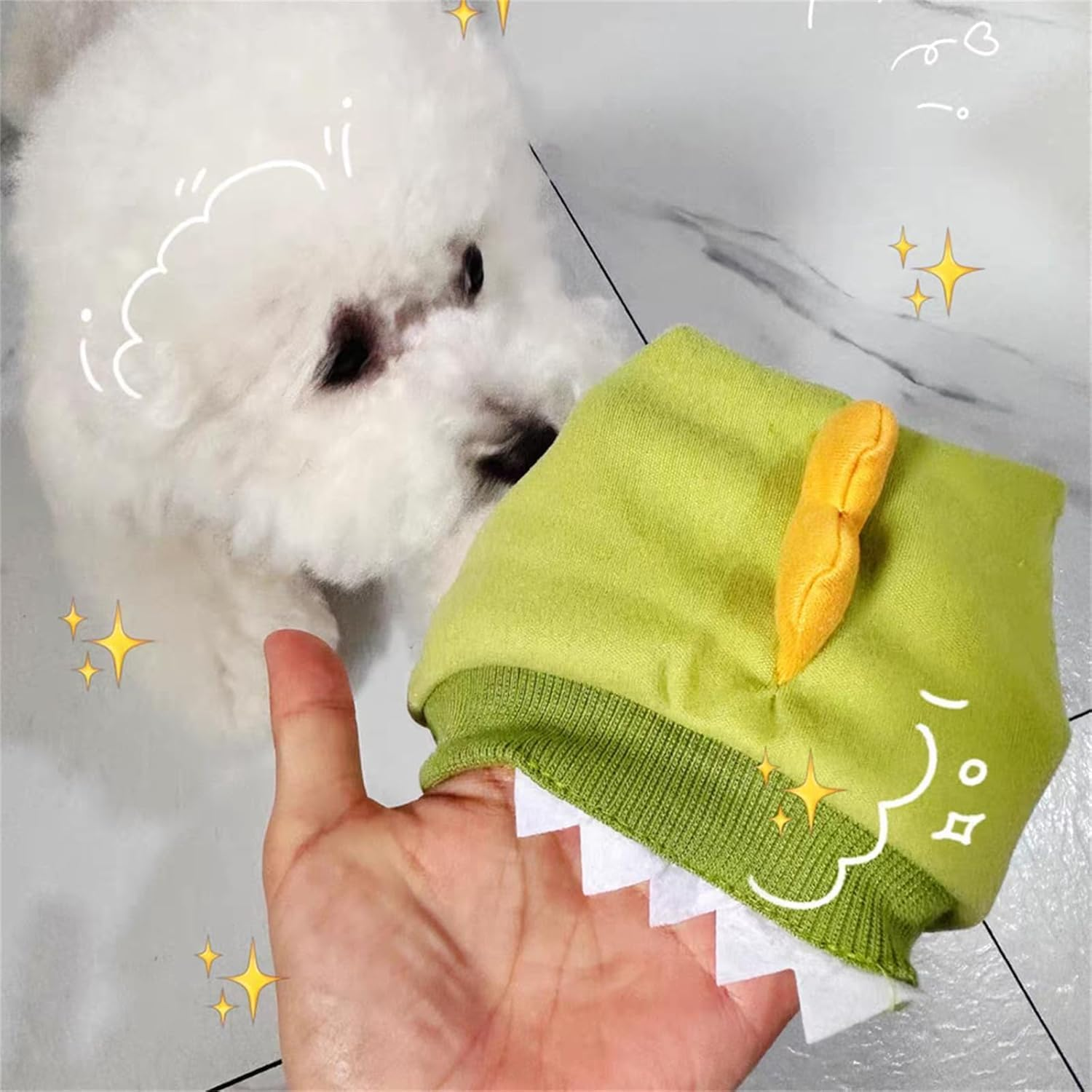 Quiet Ears for Dogs and Cats Pet Soothing Hat Dog Ear Muffs Noise Dog Hats Pet Ears Warm Dog Ear Cover Winter Hat Dogs Head Wrap for Small Dogs Cats Pets (Green, L) image number 5