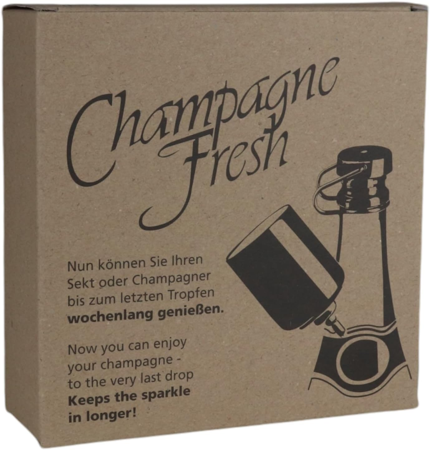 Wecomatic Champagne Preserver, Schwarz, Zylindrisch, Rubber image number 1