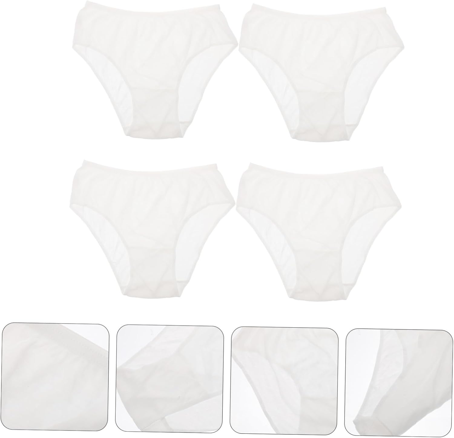4Pcs Disposable Maternity Panties Flexible Cotton Underwear for Women Postpartum Confinement White XXL Portable Breathable