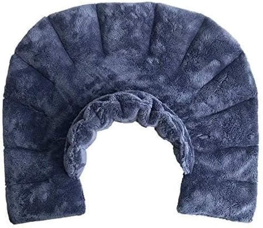 Microwavable Heating Pad for Neck and Shoulders, Microwave Heat Pack, Flaxseed Wheat Bag Heated Neck Wrap for Heat&Cold Therapy, 100% Natural Fillings(Blue) image number 2