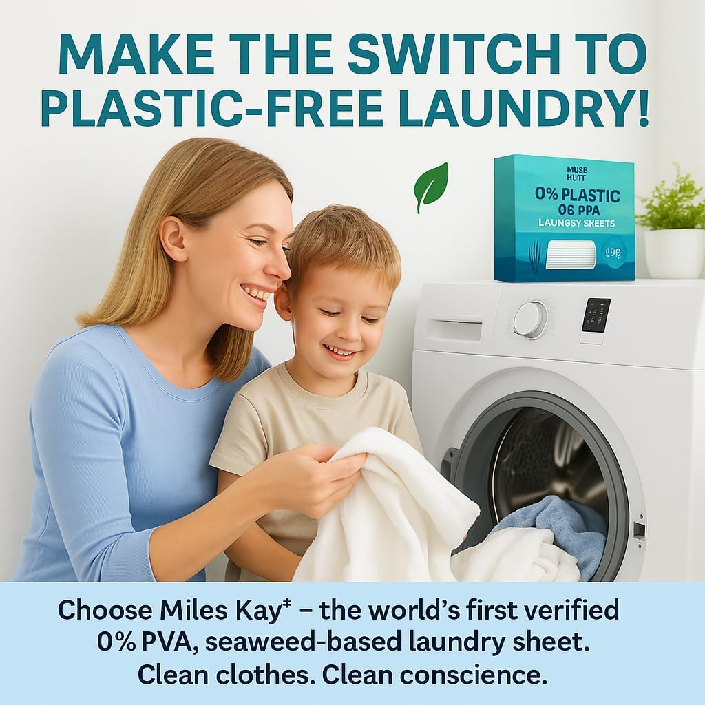 Laundry Sheets - 80 Wash - World First 0% PVA Plastic in the Product (Unlike Other Brands with up to 40% Plastic Going into Your Machine) - Stop PVA from Entering Our Waterways image number 5