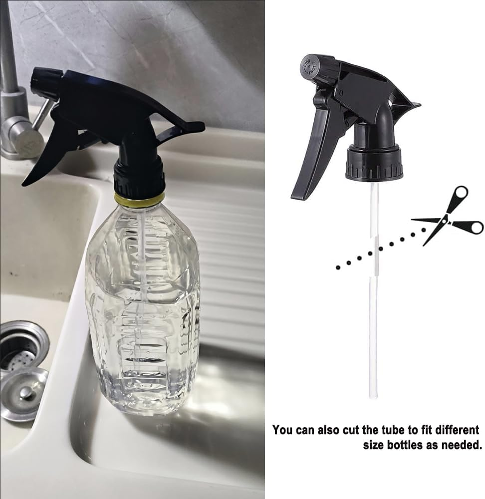 Heavy Duty Trigger Sprayer Replacement Nozzles - 28-400 Spray Bottle Nozzle, Plastic Sprayer Tops 6 Pack image number 5