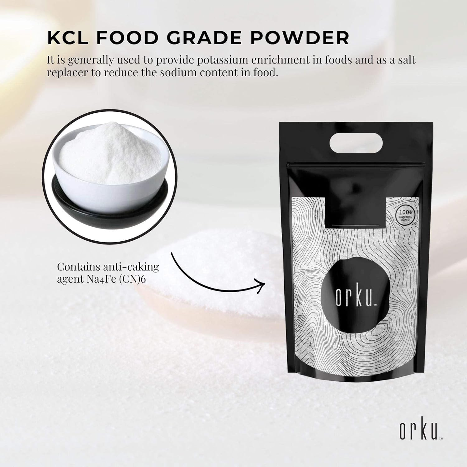 5Kg Potassium Chloride Powder - Pure E508 Food Grade Salt Substitute Replacer image number 6