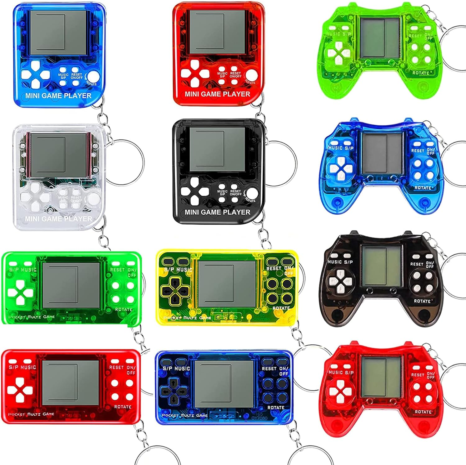 Carlerait 12 PCS Video Game Party Favors, Video Game Keychain Birthday Gaming Party Supplies Goodie Bag Stuffers Gift Idea for Kids