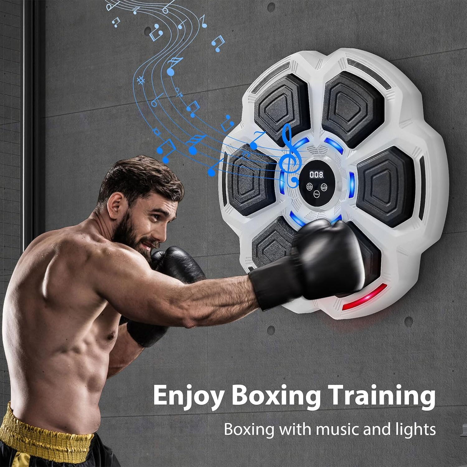 Centra Boxing Machine Music,Smart Punching Box Wall Mounted Electronic Boxing Target,Home Smart Boxing with Bluetooth,Boxing Music Machine Equipment for Kids and Adults image number 2