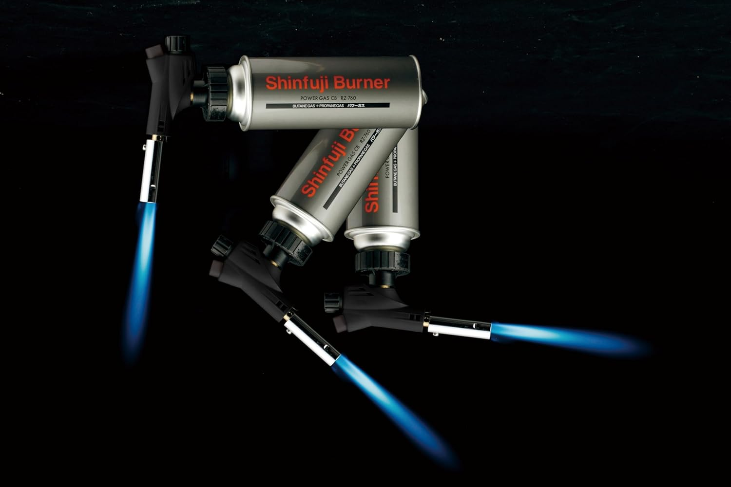 [Amazon.Co.Jp Limited] Shinfuji Burner RZ-A710SBK Power Torch Gas Burner for Broiling, Welding, Adjustable Heating Power, Fire Diameter: 0.9 Inches (22 Mm), Small, Black image number 1