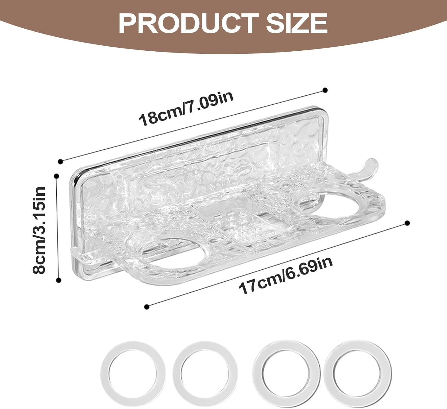 Nexusectar Shower Gel Bottle Holder Hook, Soap Bottle Holder Holder | Shampoo Holder Hole | Shampoo and Conditioner Bottle No Shower Shower image number 2
