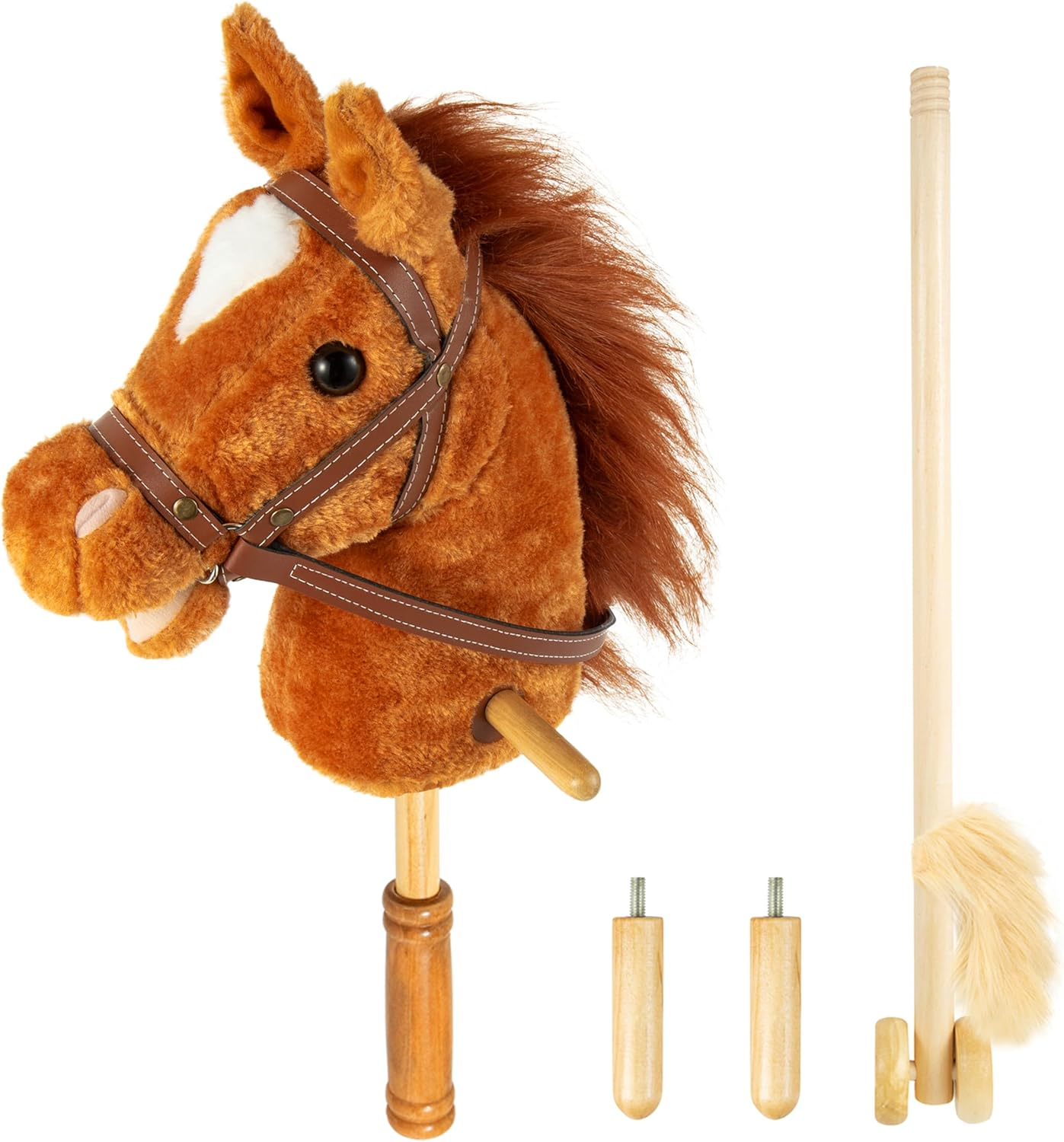 Morytale Plush Horse Riding 39Inch,Horse Provides Fun Pretend Play for Toddlers & Preschoolers， Clip-Clop Sounds