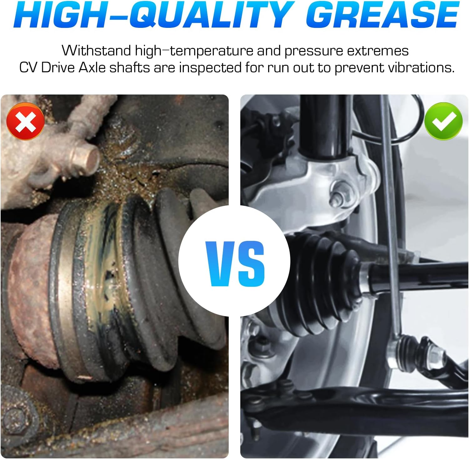 Front Left or Right CV Axle for Polaris Ranger Midsize 500/570 / EV/ETX 2015 2016 2017 2018 2019 2020 2021, Replace for 1333238, 2 Front Axles image number 1