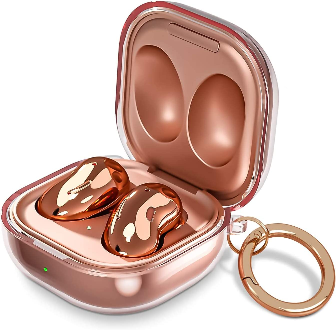 T Tersely Transparent Clear Case with Keychain for Samsung Galaxy Buds FE/2 Pro/2/Pro/Live, Shock Proof Protective Resistant Cover Holder image number 6