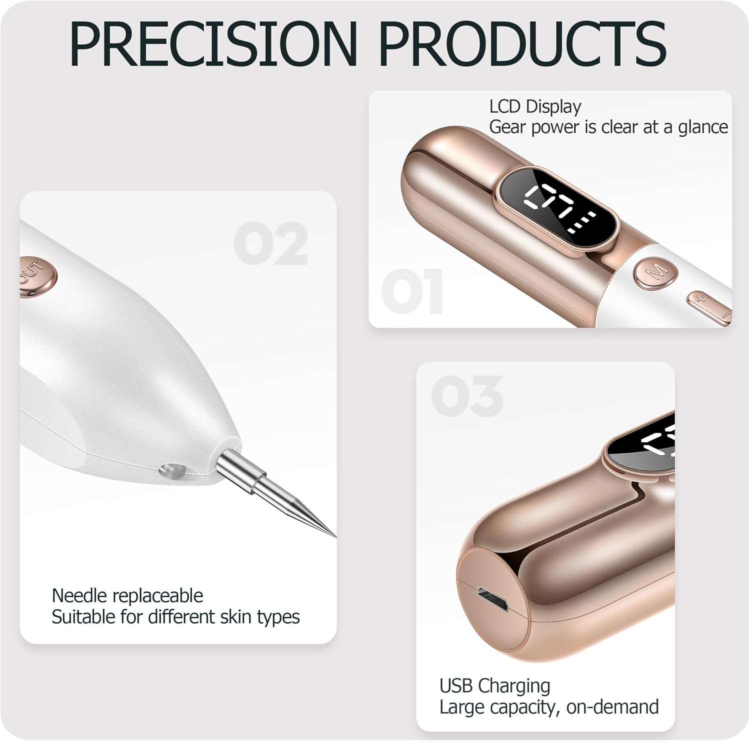 Skin Tag Removal Kit, Skintag Remover Home Use, Portable Removal Kit for Mole, Wart and Skin Tag for Women and Girls, Fast Acting, Safe and Easy to Use, Rose Gold image number 4