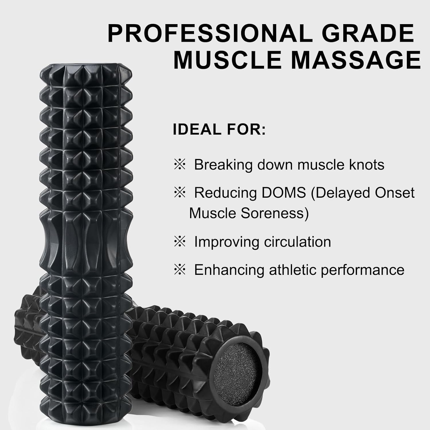 Trigger Point Foam Roller for Muscle Massage in Gym | Deep Tissue Foam Roller for Back Pain | Gym Massage Roller for Legs for Runners