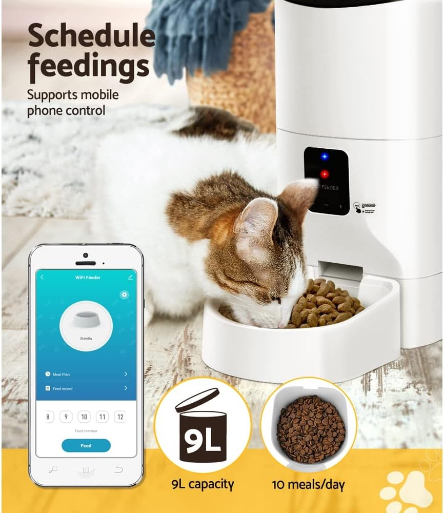Automatic Pet Feeder 9L Wifi Auto Dog Cat Feeder Smart Food Dispenser Timer image number 2