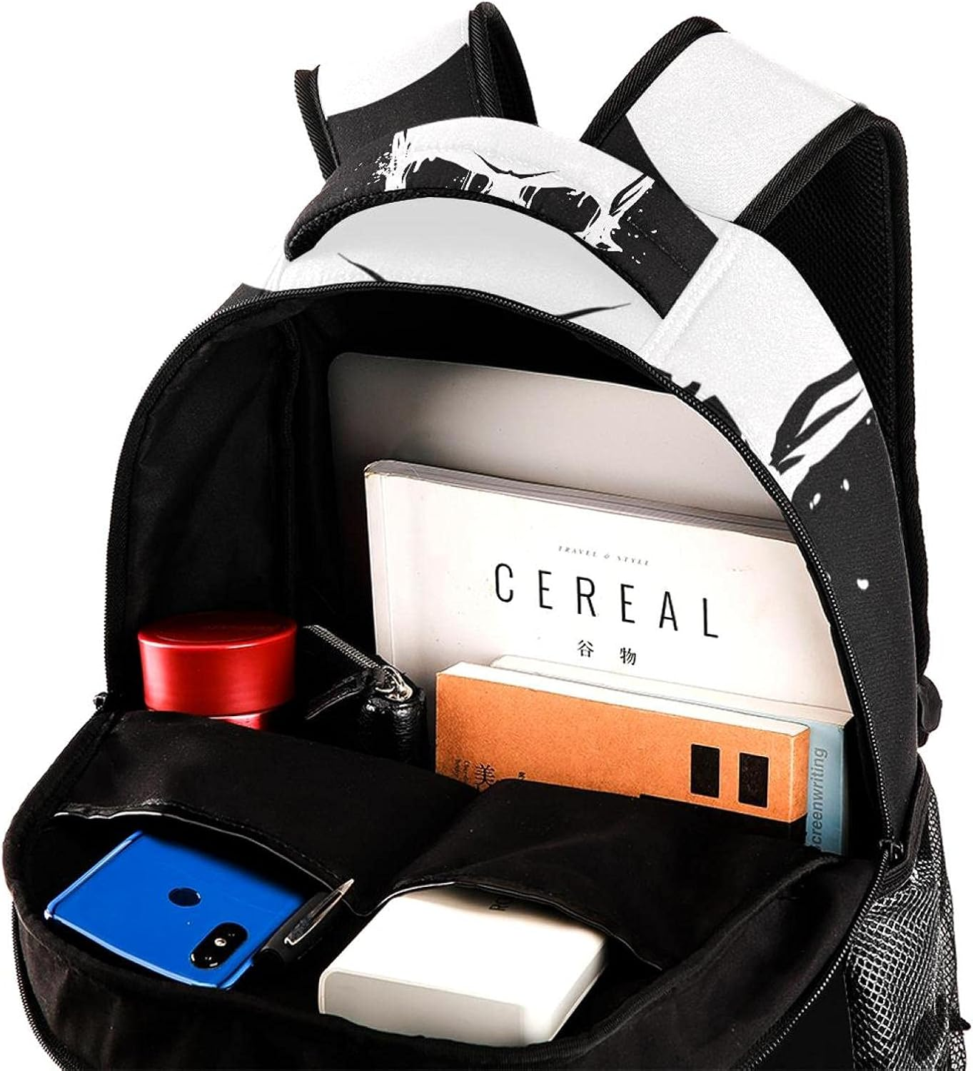 Grunge Skull Backpack Students Shoulder Bags Travel Bag College School Tote Backpacks image number 1