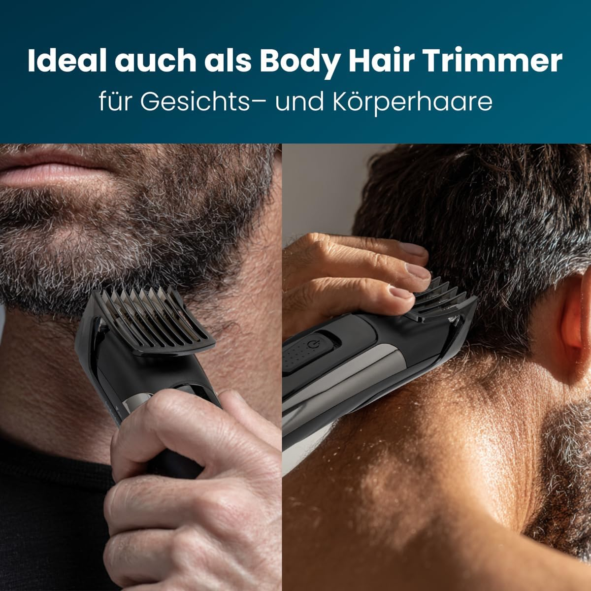 Clatronic HSMR 3827 Hair Trimmer 1-30 Mm Stainless Steel Shaving Head 16 Lengths Battery Life up to 100 Minutes Beard Trimmer Men'S Beard Trimmer