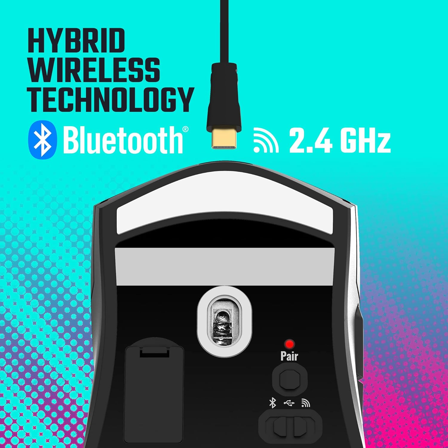 Cooler Master Wireless MM712 RGB Gaming Master Mouse, Black - White. image number 5