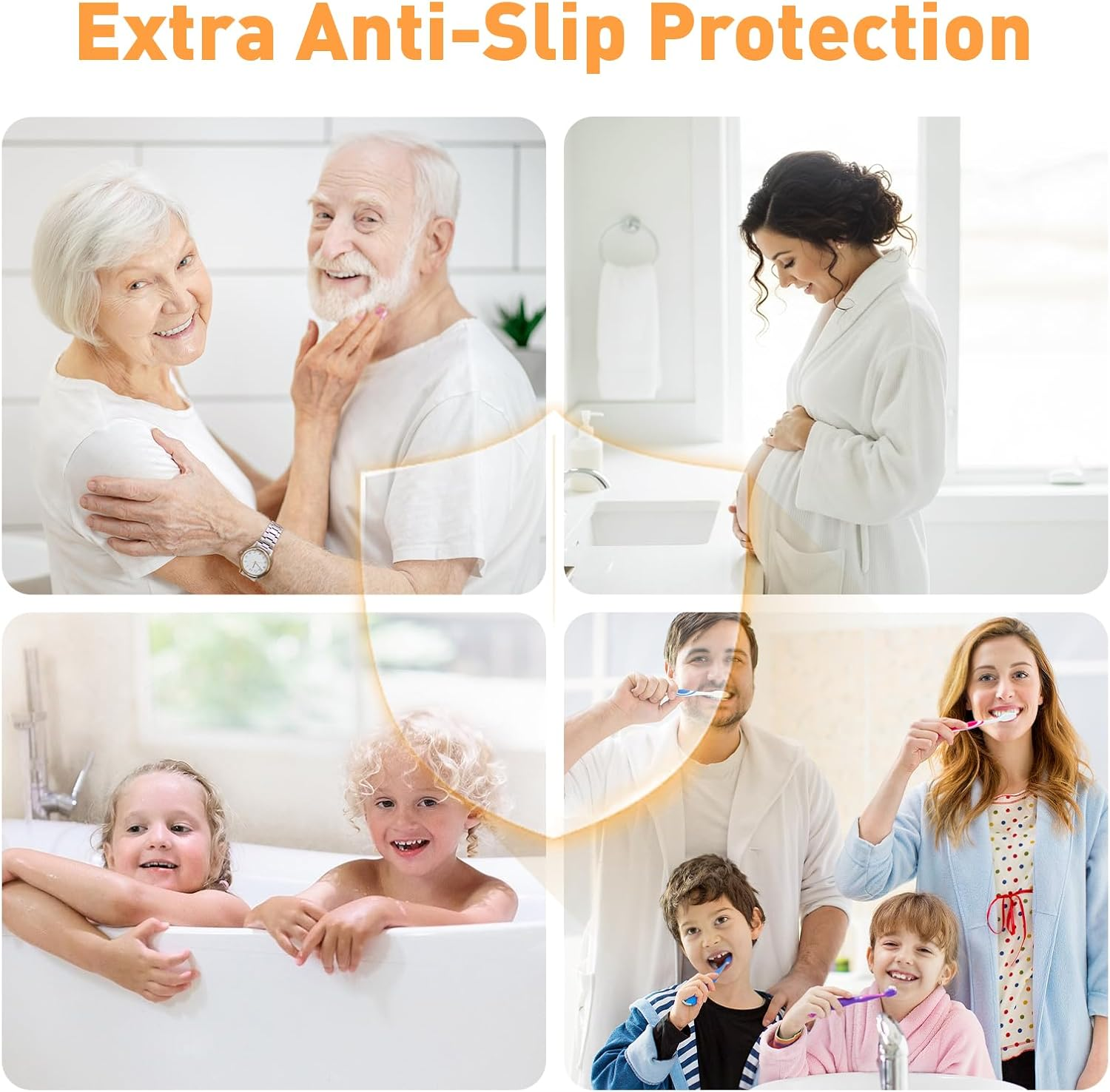 AGPTEK 36PCS Bathtub Non Slip Stickers, Anti-Slip Shower Strips with Strong Adhesive for Bath Tub Shower Bathroom Edge of Swimming Pool Stairs Ladders Boats, Clear image number 5