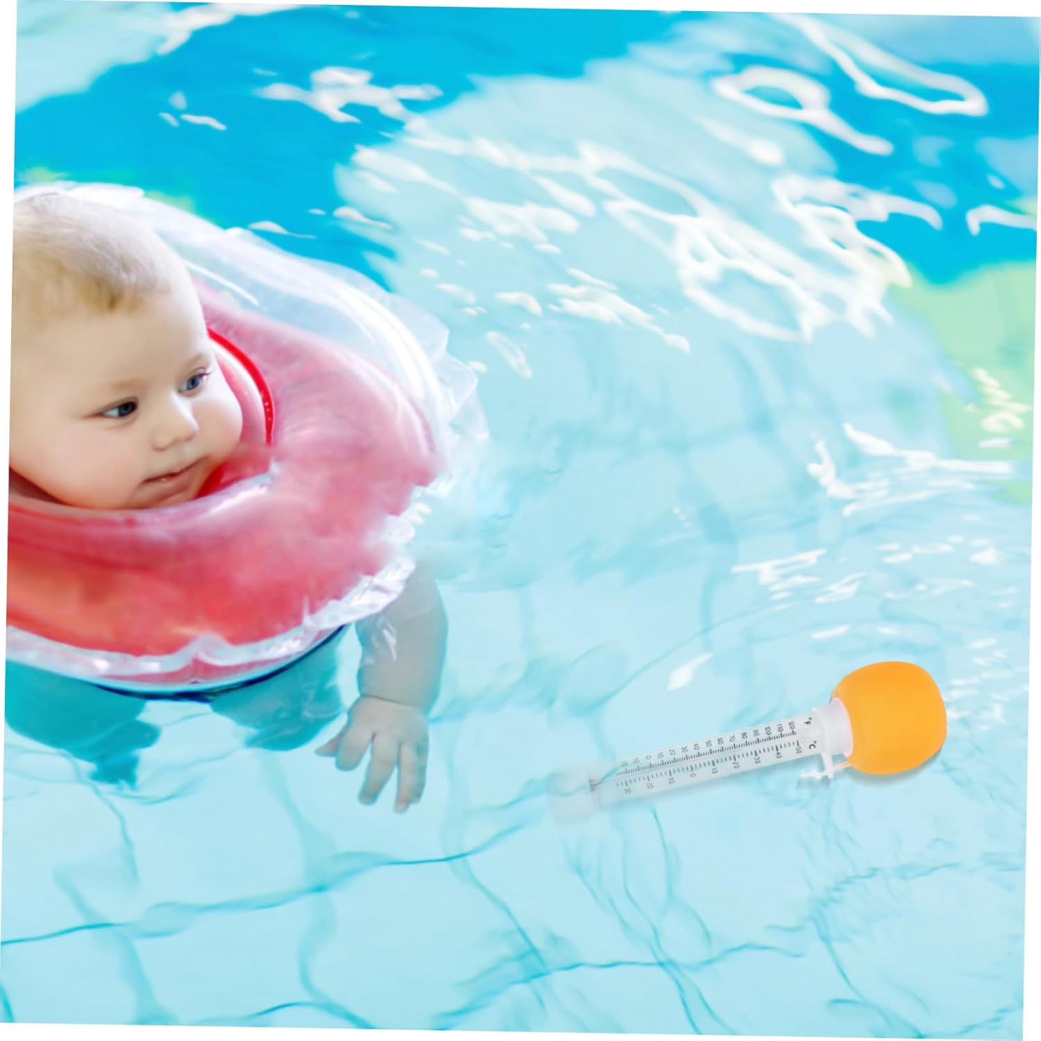 Floating Pool Thermometer with Easy Read Large Display Accurate Temperature Gauge for Indoor Baths Outdoor Pools Hot Tubs Cartoon Design Swimming Accessory image number 3