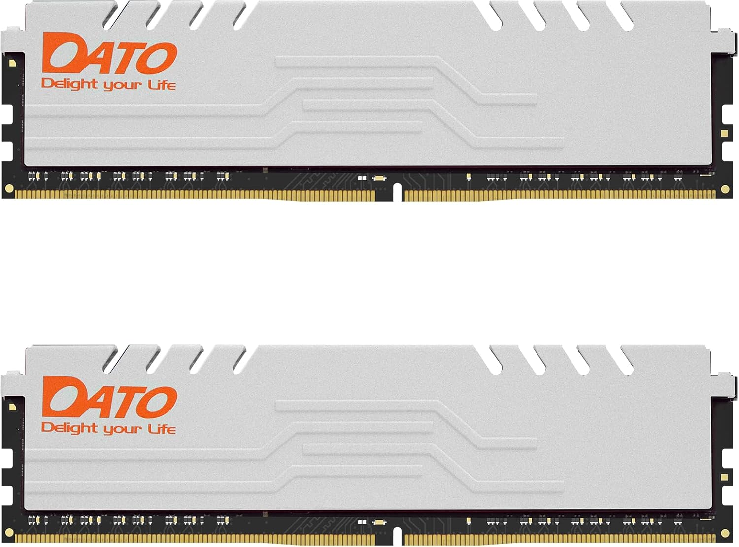DATO DDR4 RAM 32GB Kit 16Gbx2 3200Mhz CL16 with Heatsink PC4-25600 1.35V 288-Pin Non-Ecc UDIMM, Desktop Computer Memory Module for Gaming - Extreme Black