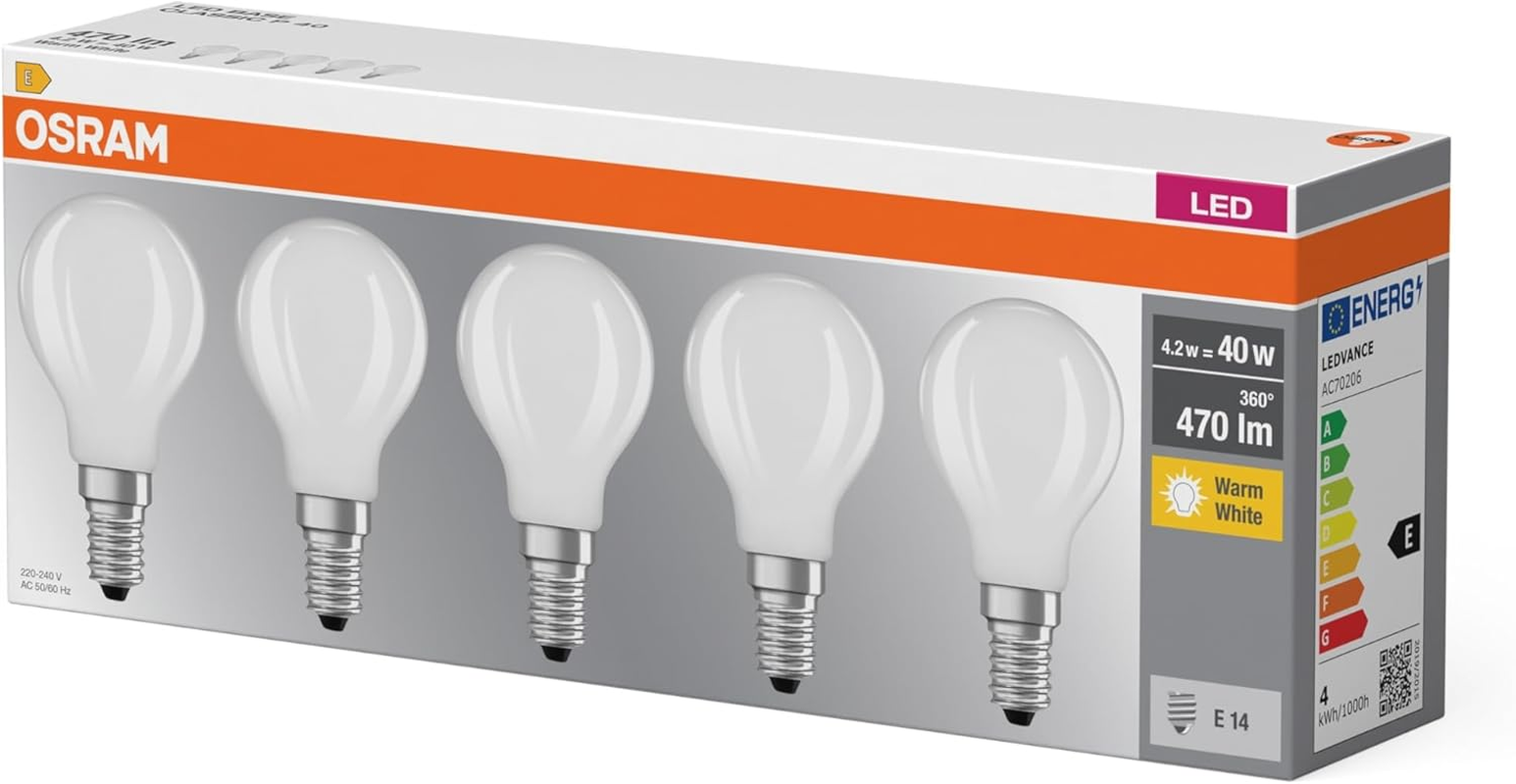 OSRAM LED Base Classic P 4.2 W 827 Frosted E14